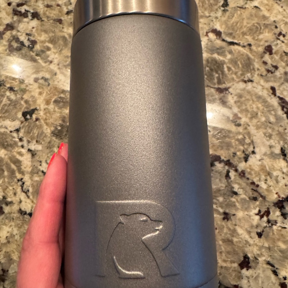 RTIC Gray Insulated Tumbler with Bear Logo